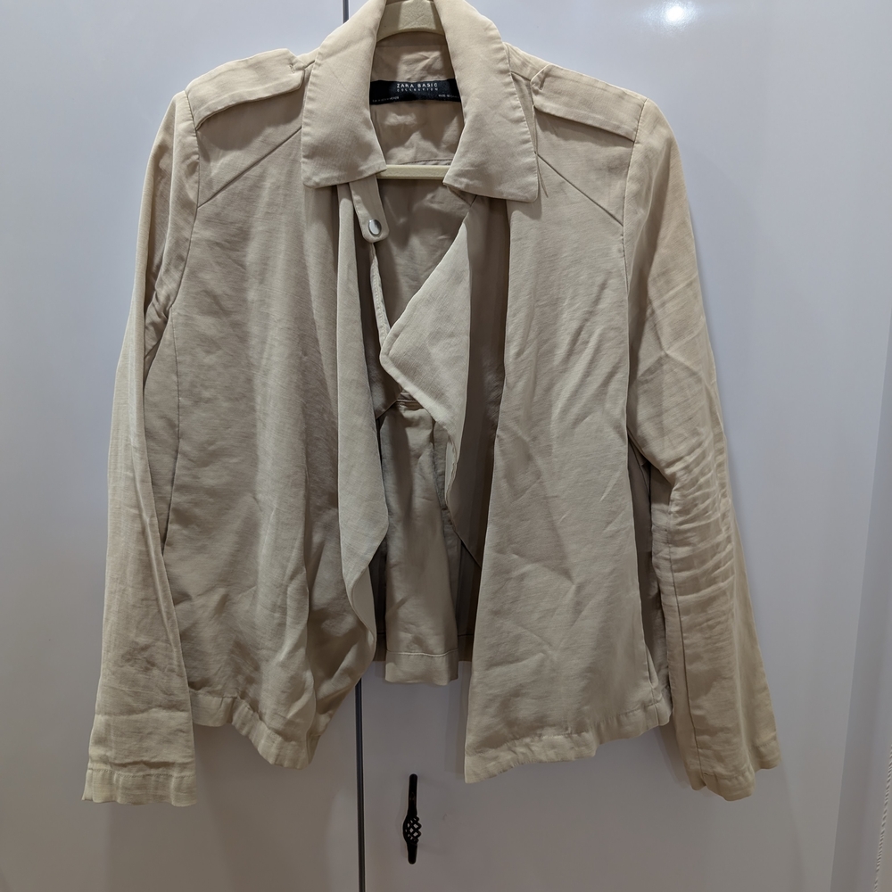 Zara Cream Trench Coat for Women